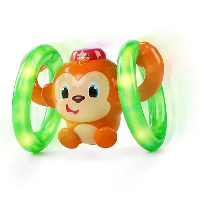 Bright Starts Roll & Glow Monkey - Crawling Baby Toy With Lights & Sounds • £7.99