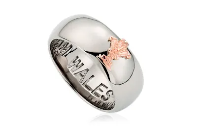 £89 • Buy NEW Clogau Silver & Rose Gold WRU I Am Wales Ring £100 Off! SIZE P *RARE*