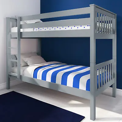Triple Bunk Beds 3ft Single Bed Frame Wooden Double Bunk Bed For Kids Children • £199.99