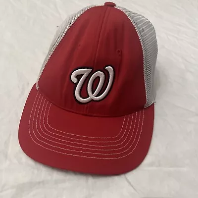Washington Nationals Hat Cap Red/White One Size Mens Trucker Fan Favorite • $11