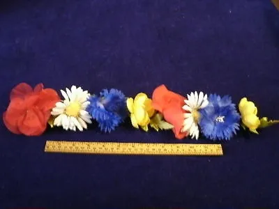 Vintage Millinery Flower Hat Headpiece Showy19 Long NQ7 • $14.99