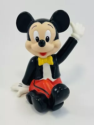 Vintage 6” Walt Disney Mickey Mouse Coin Bank Piggy Bank Rubber Stopper • $24.80