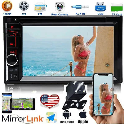 2Din Car CD DVD Stereo+Camera Radio Bluetooth For Kia Optima Soul Forte Sportage • $90.60