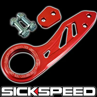$81.81 • Buy Red Aluminum Rear Bumper High Strength Racing Tow Hook Set/kit P13