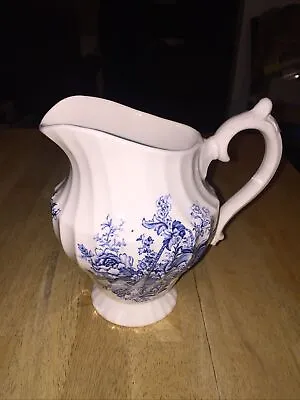 Myott  & Son Staffordshire Blue  Bountiful  Pitcher 32 Oz 6 1/2  H  • $19.95