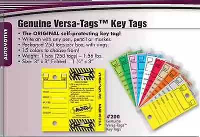 Versa Tag Key Tags The Original 250 Count • $31.95