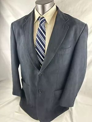 PRONTO UOMO Sport Coat Mens Blazer Size XL Navy Faux Ultra Suede 2 Buttons • $28.60