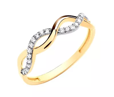 £75 • Buy 9ct Yellow Gold 0.15ct Eternity Ring Size J To U - Simulated Diamond