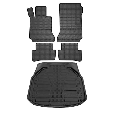 Custom Floor Mats + Trunk Cargo Liner For Mercedes C-Class W204 2008-2014 3D Set • $119.90