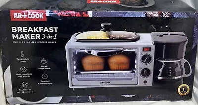 AR+Cook Breakfast Maker 3-in-1 Toaster Oven/Coffee Maker/Griddle • $31.50