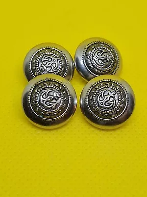 4 X Military Style Shank Buttons 14mm Anchor • £3