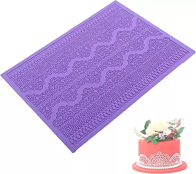 Silicone Lace Vines Scrolls Cake Decorating Tools Embossing Fondant Mold Cupcake • £11.49