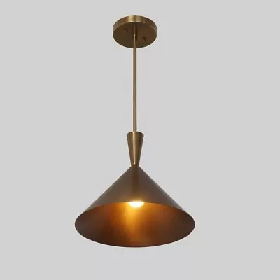Mid Century Design Brass Ceiling Brass Pendant Light Fixture Ceiling Chandelier • $249