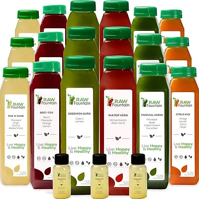 RAW Fountain Juice Cleanse Detox Cold Pressed TROPICAL All Natural 1357 Day • $209.99
