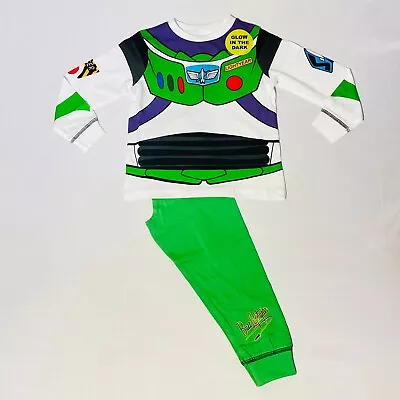£7.99 • Buy Boys Official Toy Story Buzz Lightyear Glow In The Dark Novelty Costume Pyjamas