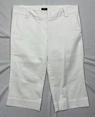 J. Crew Capri Pants Women's Sz. 10 Stretch Favorite Fit White 9  Rise • $13.99