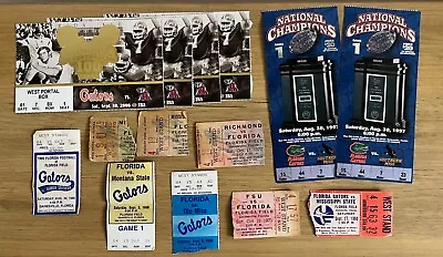 Lot Of 14 Vintage University Of Florida Gators Football Ticket Stubs • $25