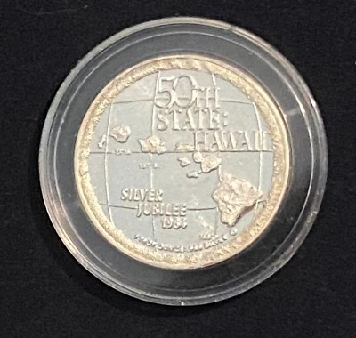 $20.50 • Buy 1984 Hawaii 50th State Silver Jubilee Silver Medal As Pictured 