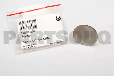 1375364050 Genuine Toyota SHIM VALVE ADJUSTING 13753-64050 • $5.78