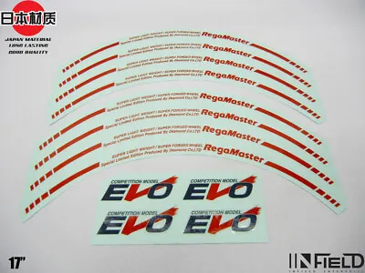 Japan Material 17  Evo Regamaster High Quality Replacement Decal Sticker #r037 • $110