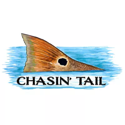 Chasin' Tail Red Fish Red Drum Tail - Vinyl Decal - Car Truck ATV Boat Cooler • $6.95