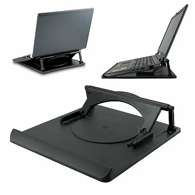Laptop Table Stand Desk Tray Cooling Holder Adjustable 360° Rotation Swivel Base • £8.90