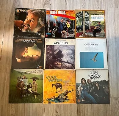 Lot Of 9 Vintage Country Vinyl Records 33rpm Albums • $9.99