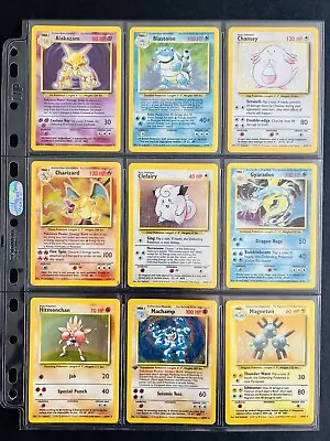 Pokémon Cards | Complete Base Set 102/102 | WOTC Folder 1999 • £550