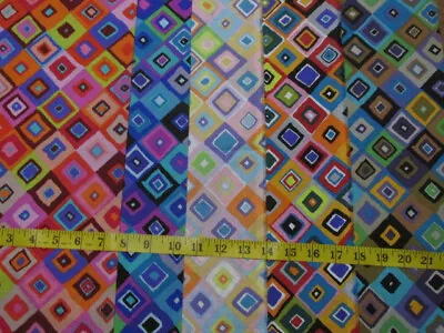 Quilt Fabric - Kaffe Fassett - NEW Square Dance - 5 Fat Quarters • $16