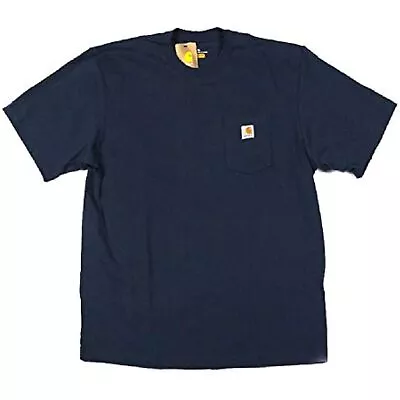 Carhartt Mens Workwear Pocket Work Utility Shirts Navy Large US • $16.99