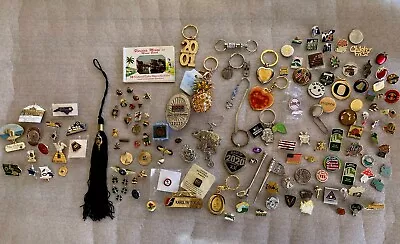 140+ Junk Drawer Vntg. - Now Pin Back Lapel Pins Fraternal Lions  & More • $9.99