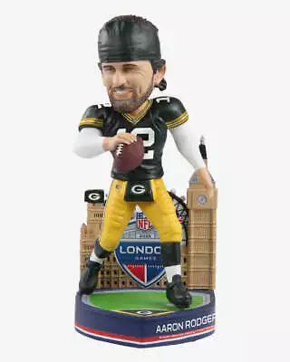 Aaron Rodgers Green Bay Packers 2022 International Game Bobblehead NFL Football • $99.99