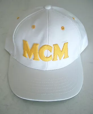 MCM Cap WHITE Authentic Embossed Embroidery Of MCM Letters In GOLD • $95