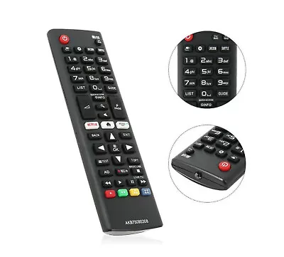 Lg Tv Replacement Akb75095308 Remote Control For Netflix Button Smart Tv Led 3d • £3.99