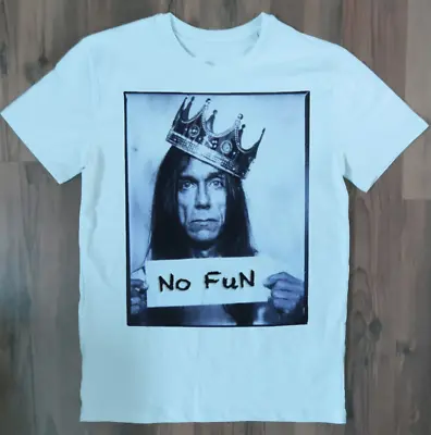 Vtg Iggy Pop No Fun T-shirt White Unisex Tee All Sizes S To 5XL TA3153 • $20.89