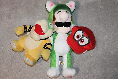 LOT Super Mario PLUSH Cat Luigi 22  / Bowser / Cappy Hat Odyssey • $24.99