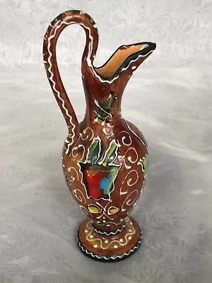 VINTAGE Deruta Italian Pottery Vase Oinochoe Jug Deruta Fidas Italy Modern Art • $6.97