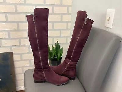 Michael Kors Women’s 8.5M Burgundy Boots Bromley Tall Knee High Riding Boots • $36