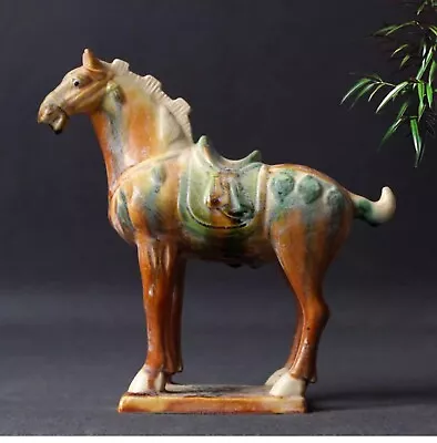 Tang Sancai War Horse Porcelain Ornament Statue China Jingdezhen Porcelain #005 • £46.80