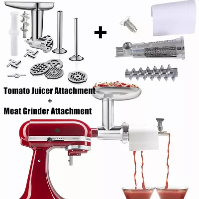 Food Meat Grinder Attachment & TOMATO Juicer SAUCE MAKER STRAINER For Kitchenaid • $57.99