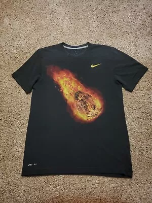Nike Manny Pacquiao Shirt Medium Black Asteroid Comet Graphic Dri-Fit Distressed • $32
