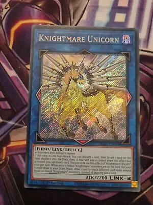 RA01-EN043 Knightmare Unicorn : Secret Rare Card : 1st Edition : YuGiOh TCG • £2.50