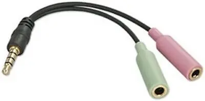 £5.62 • Buy 3.5mm Headphone Microphone Jack Splitter Cable 4 Pole Mic Adapter Xbox Adaptor
