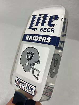 Miller Lite Oakland/Las Vegas RAIDERS VTG Beer Tap Handle Bar Man Cave • $39.99
