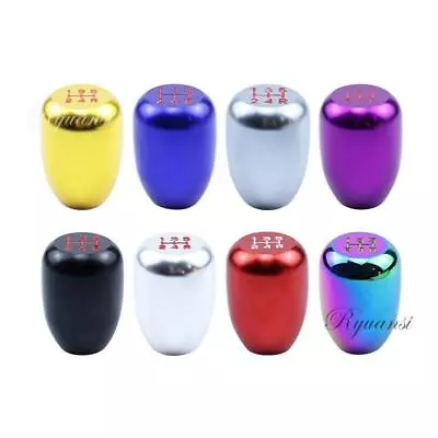 Universal Car 5 Speed Manual Shift Knob Gear Stick Shifter Lever Black Aluminum • $13.99