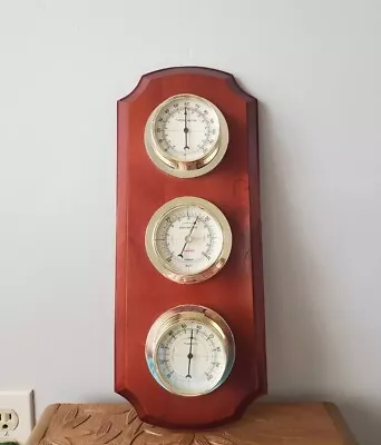 Vintage Sunbeam Weather Station-Barometer Thermometer Humidity 16” NO KEY • $17.99