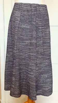 Damart Size 14/16 L30 Indigo Knit  Stretch Elasticated Pull On Skirt G9 • £10.99