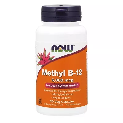 NOW FOODS Methyl B-12 5000 Mcg - 90 Veg Capsules • $16.49