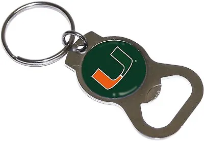 University Of Miami Hurricanes Premium Solid Metal Bottle Opener Keychain... • $9.79