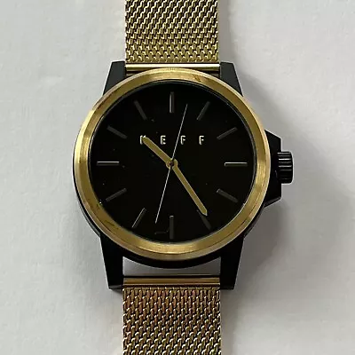 Neff Carbine Mesh Wrist Watch (Gold/Black) Men's Adjustable 100m Water Resistant • $19.99